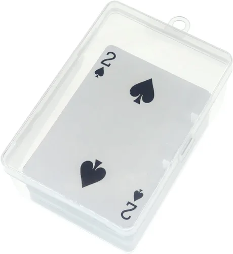 Vista 5 de Funda de plástico UNO para tarjetas compatible con 112 piezas de juego de cartas Classic Mattel UNO, caja de almacenamiento de alta capacidad