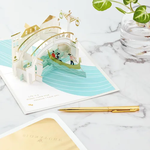 Vista 3 de Hallmark Signature - Tarjeta Sorpresa Pop Up- Tarjeta de felicitación de cumpleaños, tarjeta de felicitación para el día de la madre o aniversario