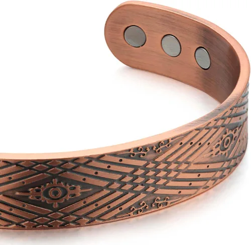 Vista 2 de Minimalist Design Magnetic Field Cuff Bracelets for Men & Women - Ultra Strength - Adjustable