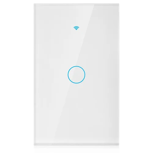 Vista 3 de Interruptor inteligente de 1 vía Control de luz de pared (Blanco EE.UU.)