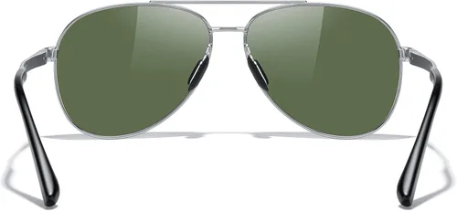 Vista 5 de MERRY'S Lentes de sol de aviador para hombres y mujeres, lentes polarizados para conducir, lentes espejados, protección UV 400, 2.283 in