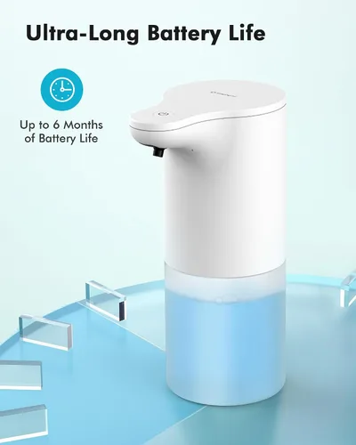 Vista 7 de Dispensador automático de jabón sin contacto, dispensador de jabón sin contacto IPX6 a prueba de fugas con sensor infrarrojo mejorado, dispensador