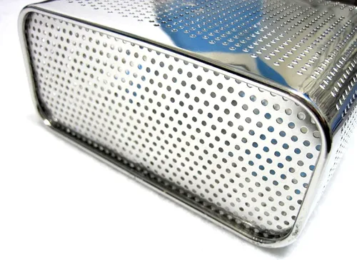 Vista 4 de Soporte para utensilios de cocina de acero inoxidable (cuadrado mediano) para palillos para lavavajillas