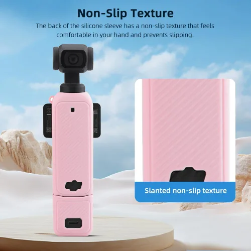 Vista 5 de Funda de silicona Pocket 3 para DJI Osmo Pocket 3, Estuche Protector Protector de Lente Manga Resistente a Arañazos Compatible con DJI OSMO Pocket 3