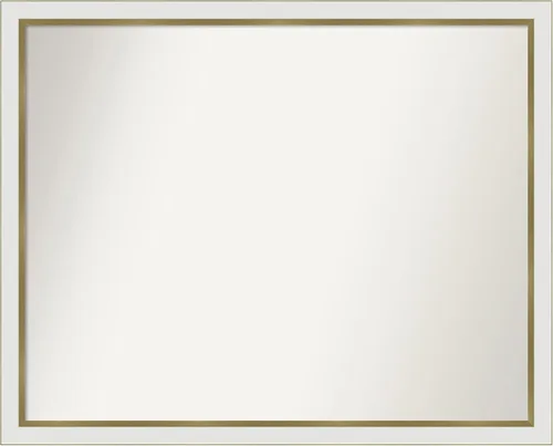 Vista 540 de Amanti Art Espejo personalizado, espejo de baño estrecho Alexandria White Wash, espejo de pared o espejo de tocador de baño sobre el fregadero