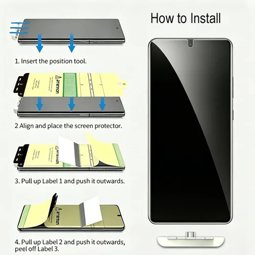 Vista 7 de 2 protectores de pantalla de TPU de privacidad (no vidrio templado) para Samsung Galaxy S22 Ultra 5G + 2 protectores de lente de cámara, película