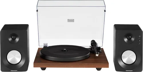 Vista 13 de Crosley C6B-MA tocadiscos Bluetooth con accionamiento por correa con brazo de tono ajustable, caoba