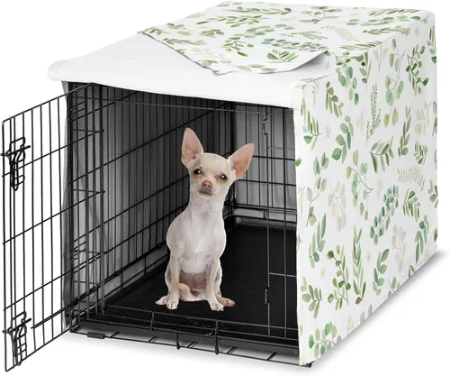 Vista 32 de Sweet Jojo Designs Funda para Jaula de Perro Mediano de 36 Pulgadas (Floral Bohemio) para Jaulas de Mascotas para Niñas, Fundas para Perreras Óxido
