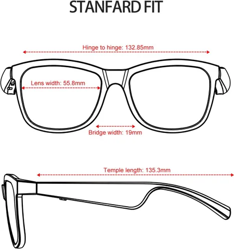 Vista 7 de Gafas Bluetooth BluKaSa, protección UV, batería de larga duración, carga USB C Bluetooth Sunglasses, Smart Glasses, Polarized Lenses,Bluetooth