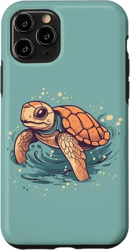Vista 28 de Funda para iPhone SE (2020) / 7 / 8 Cute Kawaii Sea Turtle in the Ocean