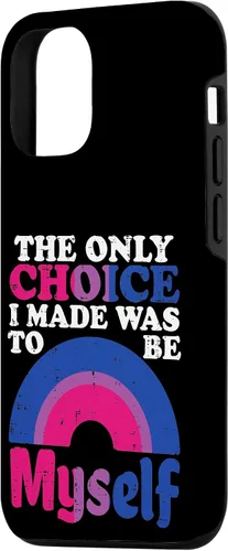 Vista 2 de Funda LGBTQ para iPhone 13 Pro Only Choice I Made Be Myself Bisexual Bi Pride Flag