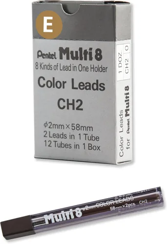 Vista 9 de Pentel Arts - Recambio de plomo para lápices de 8 colores, negro, 24 piezas de plomo (CH2-A)
