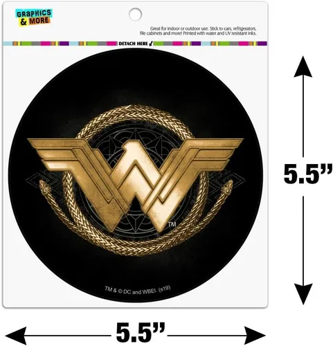 Vista 5 de GRAPHICS & MORE Imán automotriz del círculo del vinilo del armario del refrigerador del coche del logotipo del lazo de la película de la mujer