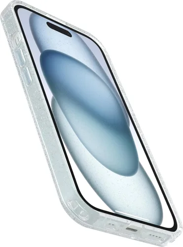 Vista 3 de OtterBox Funda transparente para iPhone 16e, 15, 14 y 13 Symmetry Series - Polvo de estrellas