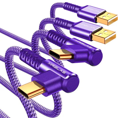 Vista 19 de MRGLAS Cable USB C 3.2A, cable USB a USBC (paquete de 4), cable de carga Gris