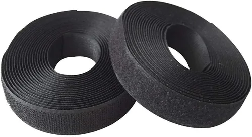 Vista 2 de Tiras de gancho y bucle de 1 pulgada de ancho (0.984 in) de 5 yardas, cinta entrelazada, cinta de gancho y bucle para ropa, manualidades de costura