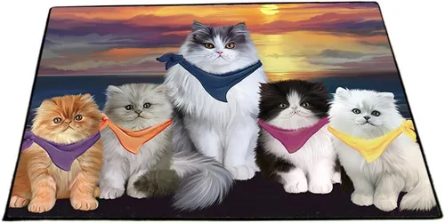 Vista 42 de Doggie of the Day Tapete de piso de gatos persas – Día de la Independencia del 4 de julio – El mejor tapete para perro – Decoración protectora