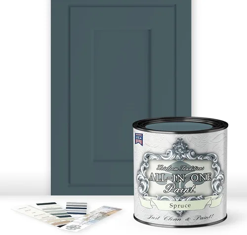 Vista 40 de Pintura TODO EN UNO, Abbey (gris cálido), Muestra de 8oz - Pintura duradera para gabinetes y muebles. Imprimación y capa superior incorporadas,