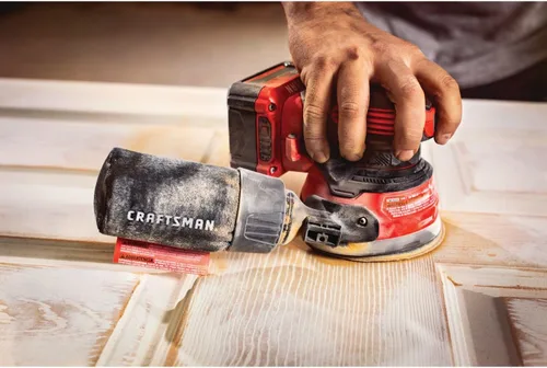 Vista 12 de CRAFTSMAN Lijadora orbital V20, inalámbrica, 12.000 OPM, solo herramienta desnuda (CMCW220B)