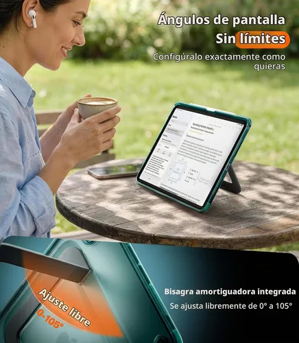Vista 2 de TORRAS Funda K3 Neo para iPad mini 7 (A17 Pro)/6 con soporte, Glacier Glaciar Sprint