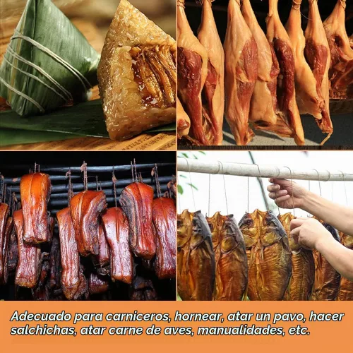 Vista 4 de Vivifying Hilo de Carnicero, 100 Metros Hilo de Cocina de Algodón de 3 Hilos, Hilo de Cocina Seguro para Alimentos para Atar Carne, Hacer