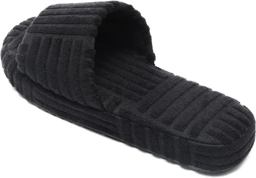 Vista 5 de Jakcuz Sandalias de rizo para mujer, sandalias de moda para niñas, zapatos de casa con plataforma, puntera abierta, multicolor, lindas