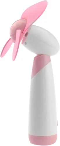 Vista 4 de Mini ventilador de mano, ventilador de escritorio pequeño, alimentado por batería, ventilador de mano portátil, aspas alimentadas por batería