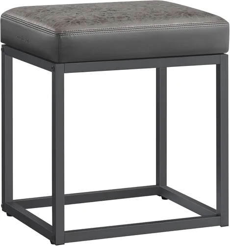 Vista 9 de SONGMICS HOME LUIZ Collection - Otomana reposapiés, otomana redonda, taburete de tocador, reposapiés, tapa reversible, mesa auxiliar, carga máx. 660