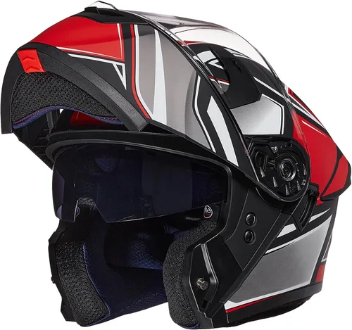 Vista 12 de ILM Casco de Motocicleta para Adultos con Doble Visera Abatible Modular de Cara Completa Casco DOT Modelo WS206
