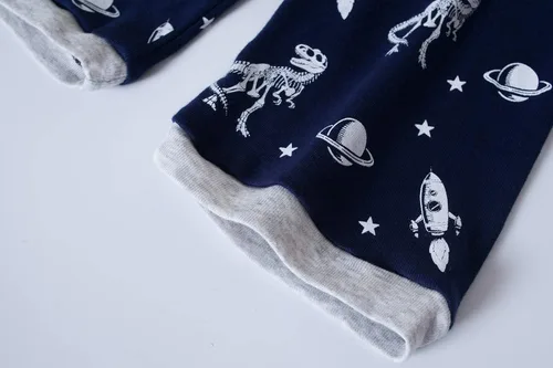 Vista 7 de Dolphin&Fish Pijamas de algodón para niños, conjunto de pantalones cortos de verano para niños, ropa de dormir