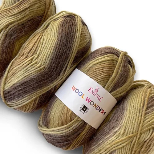 Vista 18 de Wool Wonders - Ovillo de lana para tejer, paquete de 4 (640 yardas/14.11 oz), patrones libres, hilo de lana para tejer, Aran/pesado #4