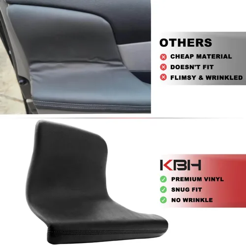 Vista 5 de KBH Cubierta de repuesto para reposabrazos de panel de puerta para Honda Odyssey 2011-2017, cuero de vinilo, reposabrazos de puerta de automóvil