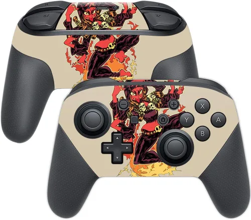 Vista 13 de MightySkins Skin compatible con Nintendo Switch Pro Controller - Alien Battle Funda protectora de vinilo duradera y única Fácil de aplicar