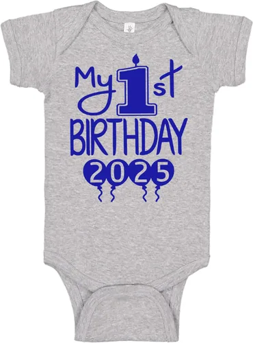 Vista 41 de Reaxion Traje de cuerpo entero hecho a mano para bebé niño y niña, mi primer cumpleaños 2024