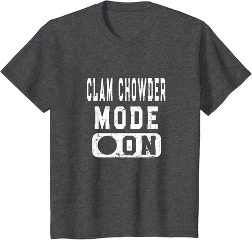 Vista 29 de Clam Chowder Mode On - Camiseta de broma de sopa de almejas, Negro