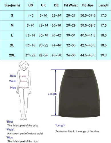 Vista 7 de JACK SMITH Falda pantalón deportiva para mujer, cintura plisada, elástica, acampanada, con bolsillos