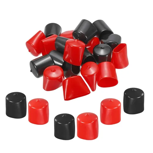 Vista 62 de MECCANIXITY 50 unids tapas de goma Surtido de 0.079 in PVC vinilo tornillo rosca protector para tornillo tornillo negro rojo