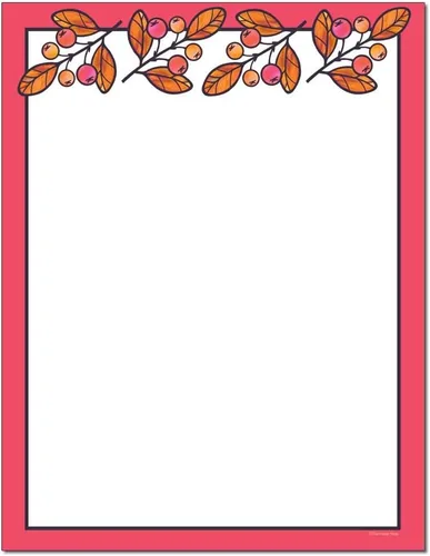 Vista 4 de Holly Berries - Papel para impresora láser y inyección de tinta con membrete (25 hojas)