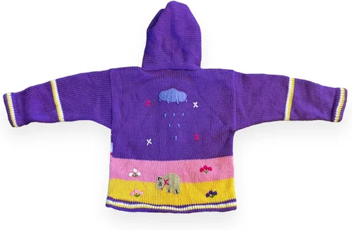 Vista 22 de Peruvian Wool Knitted Sweater with hoodie for babies & toddlers, Unisex, Chompas Peruanas, fall winter sweater