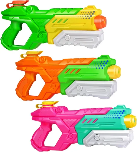 Vista 11 de Quanquer Paquete de 3 Pistolas de Agua para Niños y Adultos - Pistola de Juguete de Agua de 600CC Súper Blaster Empapador de Largo Alcance Alta
