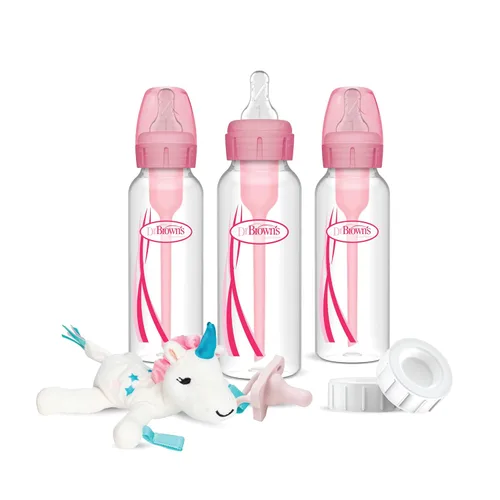 Vista 12 de Dr. Brown's Natural Flow Anti-Colic Options+ Biberones estrechos de 8 oz/8.5 fl oz, con boquilla de flujo lento de nivel 1, paquete de 6, juego