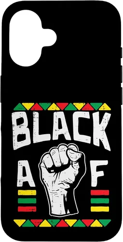 Vista 32 de Black AF Fist Dashiki Kente Pride BLM African American Gift Case for iPhone 17