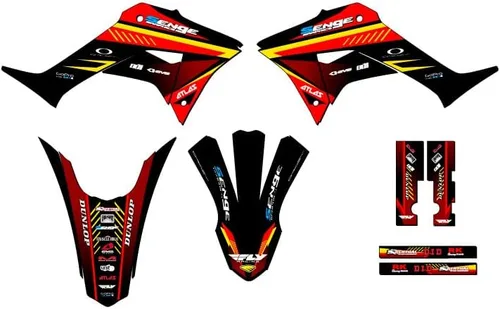 Vista 8 de Kit de base gráfica CRF 250 F Surge Black Senge 2019-2025 compatible con Honda