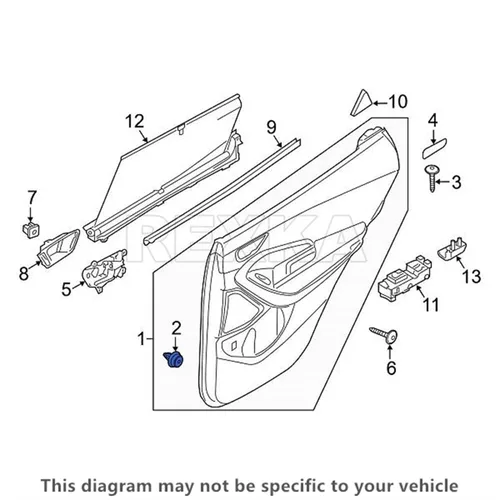 Vista 5 de Rexka 20 clips de retención para embellecimiento interior para panel de puerta, compatible con Hyundai 82315-2W000 Santa Fe Sonata (paquete de 30)