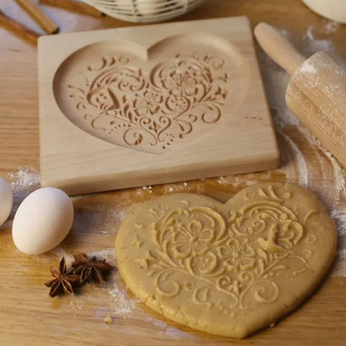 Vista 15 de Molde de Galletas de Madera, Molde de Horneado 3D, Herramienta de Decoración de Gravura para Artesanía, Adecuado para Halloween, Acción de Gracias
