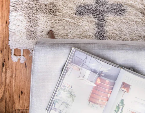 Vista 5 de Unique Loom Hygge Shag Collection - Alfombra moderna de inspiración marroquí, diseño geométrico, felpa y acogedora