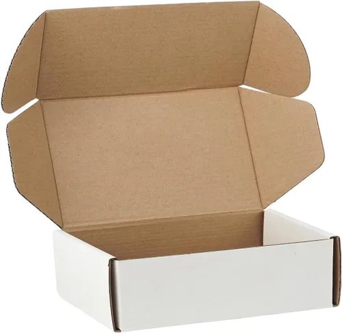 Vista 37 de Juego de 2 cajas de envío de 9 x 6 x 2 pulgadas, cajas de cartón corrugado blanco para publicidad