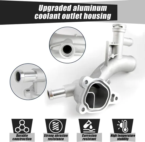 Vista 9 de Kit de salida de agua para carcasa de refrigerante de motor, 25193922, aluminio actualizado Manguera de salida y entrada de agua y manguera