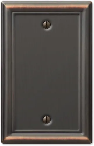 Vista 7 de Amerelle 149DDB - Placa de pared Chelsea, 1 Duplex, acero, bronce envejecido, 1 paquete