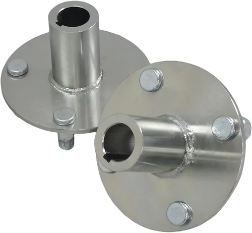 Vista 8 de AlveyTech Buje de eje vivo para Go-Kart de 4" x 4" con reductor de 1" a 3/4" - Eje ranurado de 1/4", Rueda trasera delantera de 8 pulgadas, kit